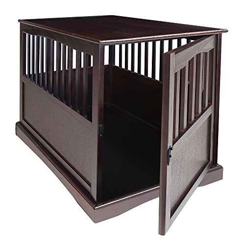 Casual Home Wooden Large Pet Crate, End Table, Espresso, 24 x 36.5 x 29.5 in Casual Home