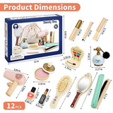 HEELWIRE Wooden Makeup Toy Set for Kids, Girls Imaginative Pretend Beauty Makeup Set Toys, Great Gift for Girls Ages 3+. HEELWIRE