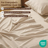 Overket 100% Linen Sheet Set Queen Size Extra Deep Pocket Fits 18-24 Inch Mattress, Breathable & Soft, Smooth 4-Piece Set for Thick Mattresses Hotel Luxury Bedding（Queen, Linen） Overket