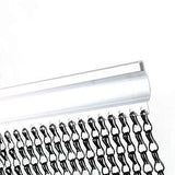 Oumefar Hanging Room Divider Curtains, 82.7" L x 35.4" W Chain Curtain Metal Curtain Multifunctional Sliver Aluminum Metal Door Curtains Screen Hanging Chains for Home Kitchen Shops Indoor Decoration Oumefar