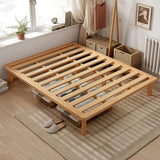 NELYE Full Platform Bed Base - 14 Inch Solid Wood Mattress Foundation with Support Slats and Legs, Full-Size Rubberwood Simple Bed Frame NELYE