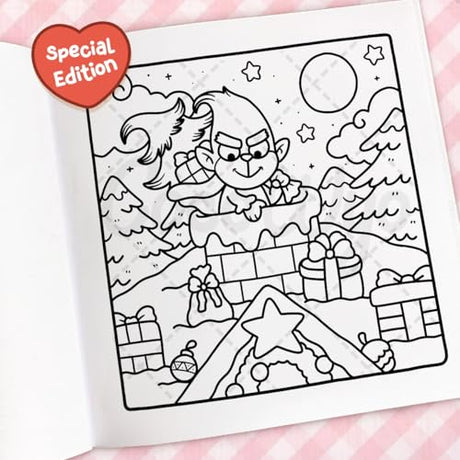 Cozy Christmas: Coloring Book for Adults and Kids (Cozy Spaces Coloring) WoodArtSupply