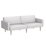 mopio Futon Sofa Bed, Couch, Small Sofa, Sleeper Sofa, Loveseat, Mid Century Modern Futon Couch, Sofa Cama, Couches for Living Room (Light Gray Fabric) mopio