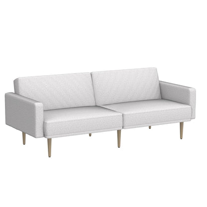 mopio Futon Sofa Bed, Couch, Small Sofa, Sleeper Sofa, Loveseat, Mid Century Modern Futon Couch, Sofa Cama, Couches for Living Room (Light Gray Fabric)