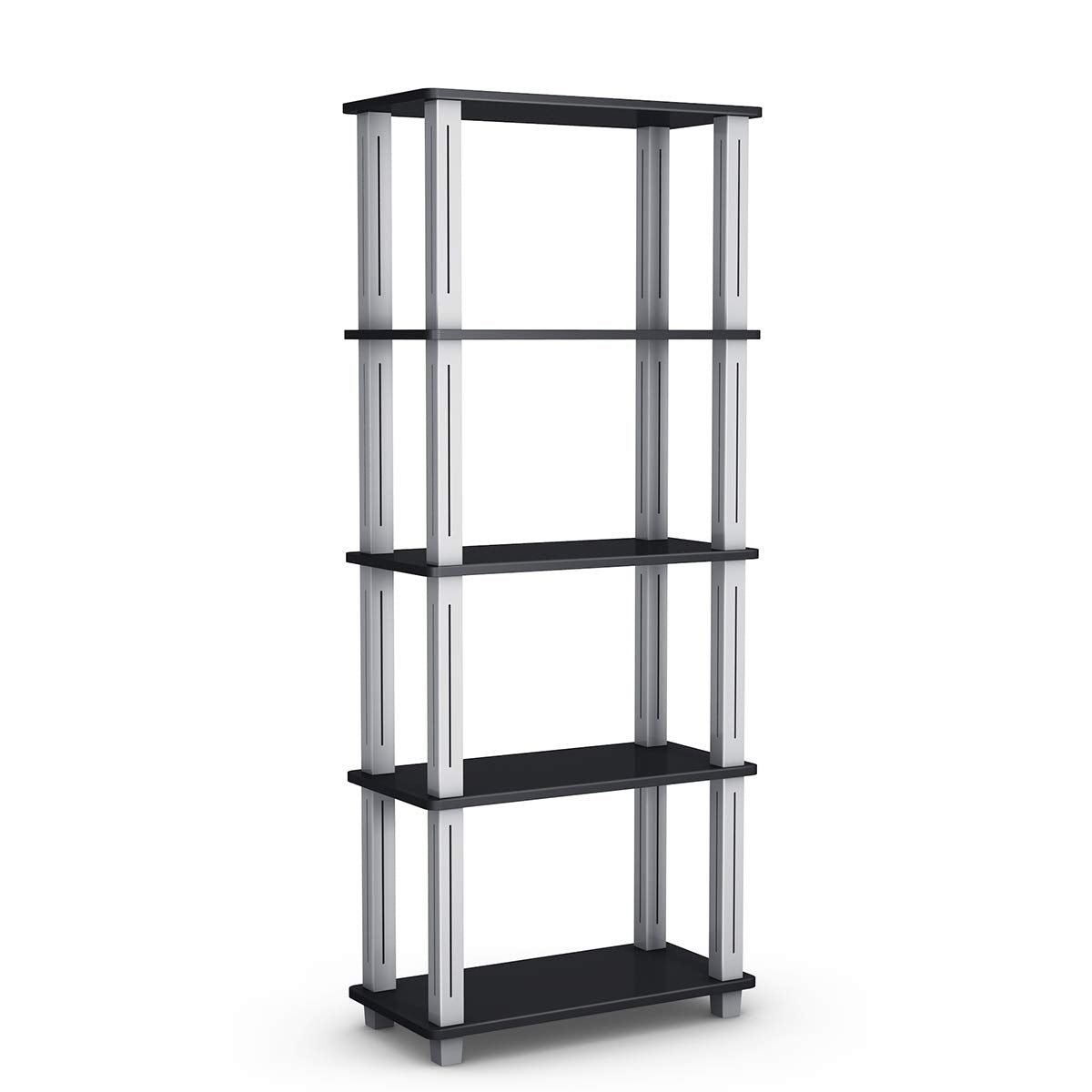 Tangkula 57" Storage Shelves, Space-Saving 5-Tier Storage Rack Organizer Multi-Use Shelving Unit for Home/Office/Dormitory/Garage/Warehouse (Black) Tangkula
