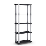 Tangkula 57" Storage Shelves, Space-Saving 5-Tier Storage Rack Organizer Multi-Use Shelving Unit for Home/Office/Dormitory/Garage/Warehouse (Black) Tangkula