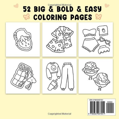 Fashion Vibes: Coloring Book for Adults and Teens, Bold and Easy Designs for Relaxation Featuring Cute Clothing (Bold & Easy Coloring) Coco Wyo LLC