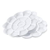 2pcs Watercolor Palette Plastic 18-Well Paint Tray Palette Flower White Painting Tray for Watercolor Create DIY Craft Professional Art Painting Acrylic Paintings Gouache Xthrotsenk