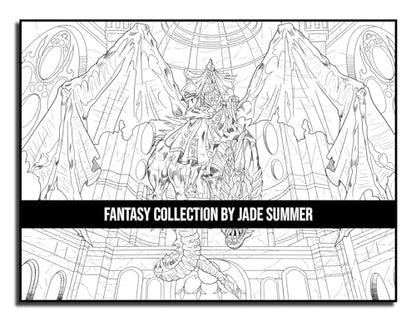 Fantasy Collection: An Adult Coloring Book with 100+ Incredible Coloring Pages of Mermaids, Fairies, Vampires, Dragons, and More!