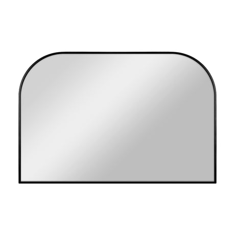 MCS Master & Co. Modern Metal Large Wall Mirror, Minimalist Home Decor Mantle Arch Mirror for Living Room, Bedroom, or Bathroom, 24 by 36 Inch, Black MCS