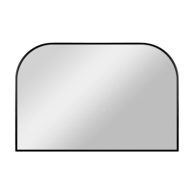 MCS Master & Co. Modern Metal Large Wall Mirror, Minimalist Home Decor Mantle Arch Mirror for Living Room, Bedroom, or Bathroom, 24 by 36 Inch, Black