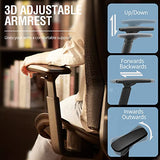 ELABEST Mesh Office Chair,Ergonomic Computer Desk Chair,Sturdy Task Chair- Adjustable Lumbar Support & Armrests,Tilt Function,Comfort Wide Seat,Swivel Home Office Chair (Black) ELABEST