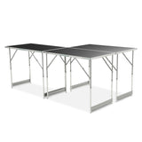 DNA MOTORING Multi-Functional 3pcs Multi-Purpose Folding Work Table, Portable 4-Level Adjustable Height Workbench for Workshop, Camping Trip, W/Handle, Tools-00548 DNA MOTORING