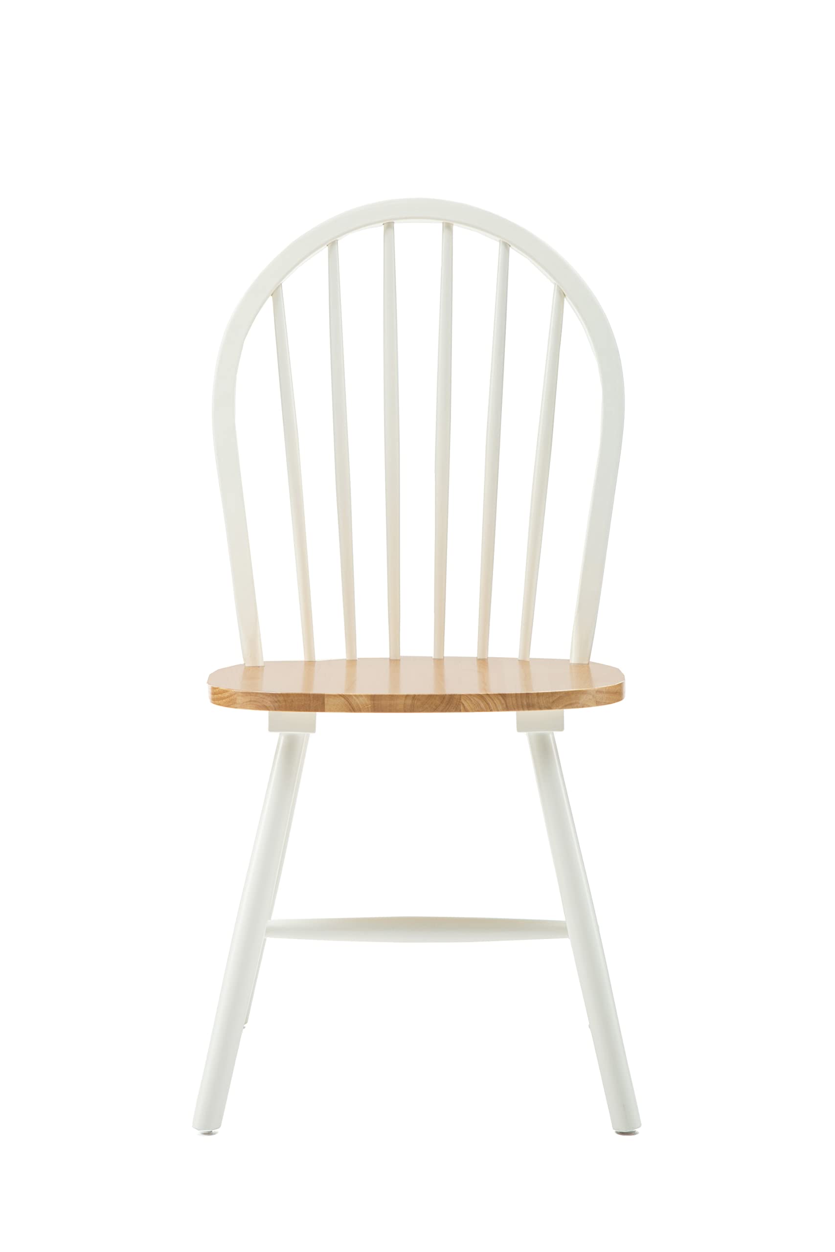 Boraam Farmhouse Dining Chairs, Set of 2-White/Natural - WoodArtSupply