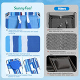 SUNNYFEEL Beach Lounge Chair, Backpack Reclining Beach Chairs Lay Flat, Sun Face Down Tanning Chair, Folding Camping Chairs Portable Camp Cot with Backpack Straps for Outdoor/Picnic/Lawn