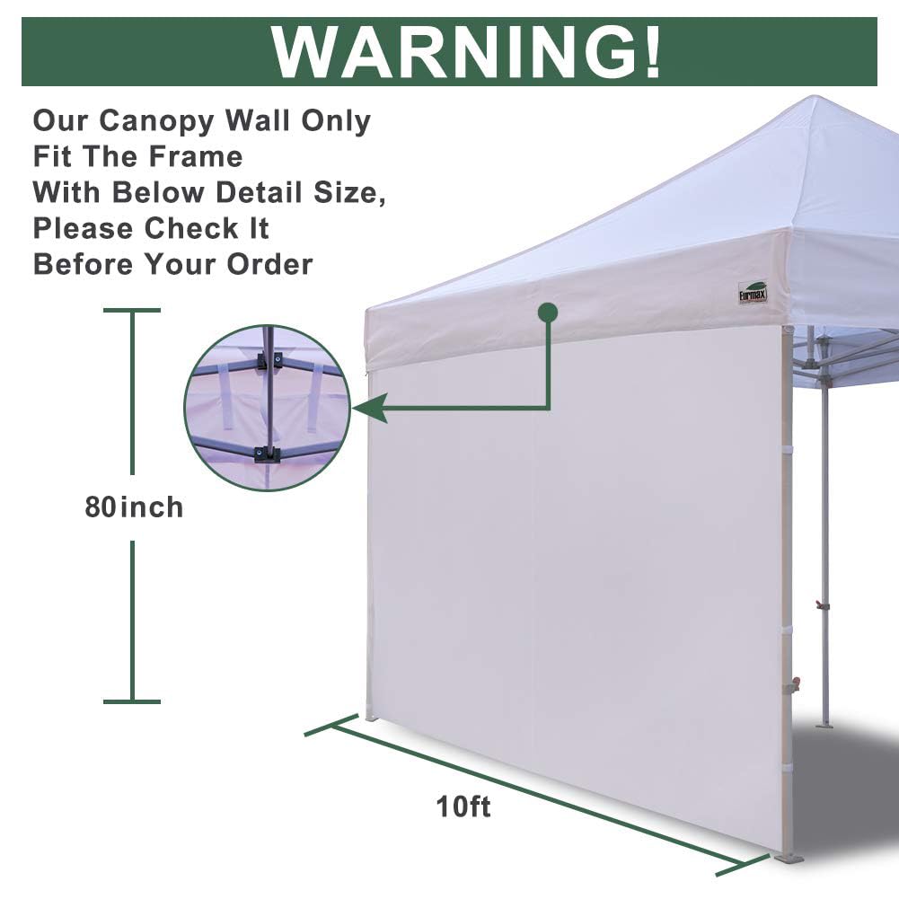 Eurmax USA Instant Canopy SunWall Tent Sidewalls for 10x10 Pop Up Canopy Tent,1 Pack Sidewall Only (White) Eurmax