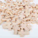 Pack of 30 Unfinished Wood Crosses - Blank Mini Wooden Cross Shaped Cutouts Religious Sunday School VBS Summer Camps DIY Arts Craft Projects (1-1/2" H x 1-1/4'W) Factory Direct Craft