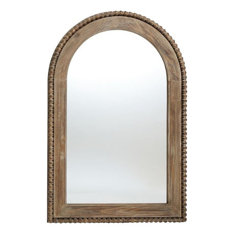 LuxenHome Traditional Arch Wall Mirror, Wood Framed Arch Window Wall Mirror, Farmhouse Decor, Decorative Wooden Mirror, Accent Entryway Wall Mirror, Wall Mounted Mirror Living Room Wall Decor LuxenHöme