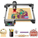 Longer New Upgrade RAY5 10W Laser Engraver,10000mW Output, 32-bit Motherboard, App Offline Control, DIY Engraver Tool for Metal/Glass/Wood,Engraving Speed to 24,000 mm/min QFLONGER