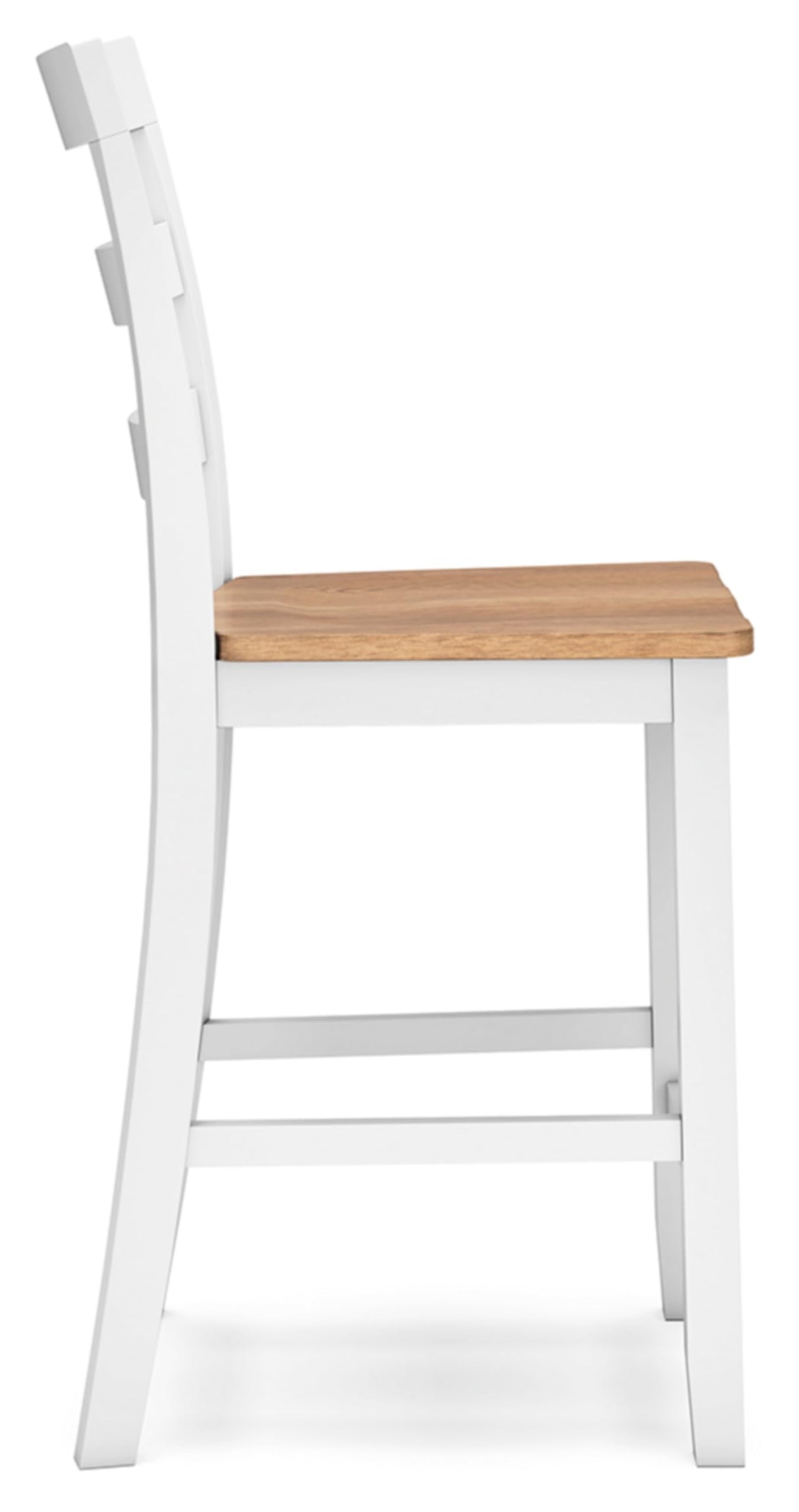 Signature Design by Ashley Gesthaven Solid Wood Frame Counter Height Barstool, Set of 2, White/Natural Signature Design by Ashley