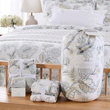 Levtex Home Ophelia Spa Reversible Full/Queen Comforter Set (90x94in) with 2 Pillowcases (26x20in) - Bedding - Blue, Yellow, White - Rayon Full/Queen Size Comforter Set - Lightweight, Soft, Pre-Washed Levtex Home