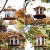 Cedar Alpha Delux Large Gazebo Hanging Bird Feeder for Outside- Rust Proof- Lifetime Durability - Large Compacity - Sunflower Seeds - All Birds Available (6 Lbs Capacity DIY Kit) CEDAR ALPHA
