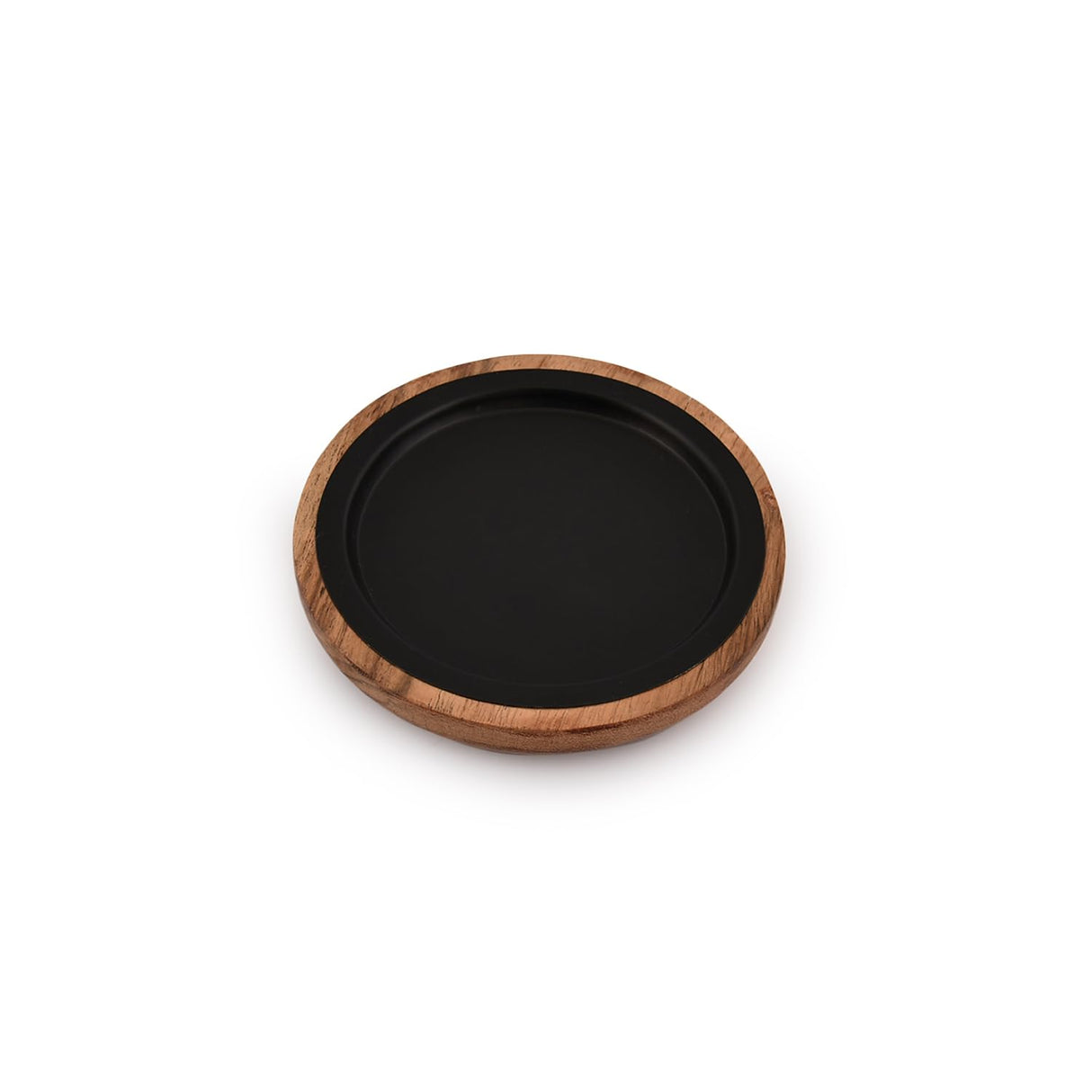 EDHAS Candlestick Holders Acacia Wood Set of 2 Wooden Candle Holder Plate Base for Living Room Coffee Table Centerpiece for Kitchen (4" X 4" X 0.75") EDHAS