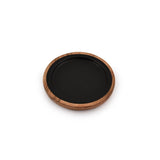 EDHAS Candlestick Holders Acacia Wood Set of 2 Wooden Candle Holder Plate Base for Living Room Coffee Table Centerpiece for Kitchen (4" X 4" X 0.75") EDHAS