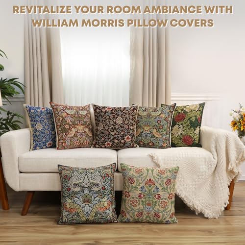 Charlotte Home Furnishings Throw Pillow Covers 16x16 in Single Stem Decorative Couch Pillow Cover Boho Decor European Tapestry Cushion Cases Living Room Cozy Home Decor Jacquard Woven Soft Cotton C Charlotte Home Furnishings Inc