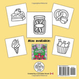 Sweet & Salty Food Coloring Book: Coloring Book for Adults and Kids, Simple and Bold Designs of Snacks, Drinks, and Desserts for Relaxation and Stress Relief WoodArtSupply