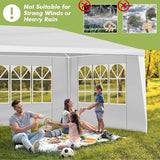 10x20 FT Party Tent, Outdoor Wedding Tents for Parties, Canopy Event Tent with 6 Removable Sidewalls, Waterproof Gazebo Shelter for Birthday Parties, Weddings, BBQs & Events (10X20FT-6Sides White) YYANDC
