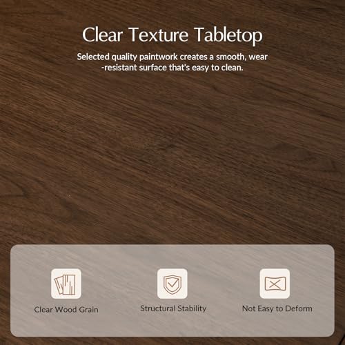 6-Piece Solid Wood Extendable Dining Table Set for 4-10 People with 4 Chairs & 1 Bench, Extension from 54 to 72 Inches for Small Spaces, Dining Room, Kitchen, Living Room, Easy Assembly, Walnut TerraSafe