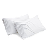 Bedsure Cooling Pillow Cases Queen Size Set of 2, Rayon Derived from Bamboo Cooling Pillowcases for Hot Sleepers, Soft & Silky Cool Pillow Covers with Envelope Closure, White, Gift, 20x30 Inches Bedsure