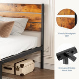 OLIXIS Twin Size Metal Platform Bed Frame - Mattress Foundation with Headboard and and Footboard, No Box Spring Needed with 700LBS Sturdy Wooden Slats Support, Noise Free, Easy Assembly OLIXIS