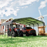 Royal Windsor 20×20 FT Metal Carport Car Port for 2 Car, Heavy Duty Carports Canopy with Galvanized Steel Roof Building and Frame, Outdoor Carport Kits Multi-Use Garage Shed for All-Weather Royal Windsor