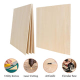 Basswood Sheets 1/8 X 12 X 12 Inch, 3 mm Plywood Sheets Balsa Wood Sheet Craft Wood Unfinished Wood Laser Engraving Blanks Baltic Birch Plywood 1/8 Bass Wood for Crafts DIY, Wood Burning, Painting RHQQ