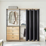 ChrisDowa Blackout Door Curtains for Doorway Privacy, Grommet Closet Curtains for Bedroom Closet Door, Thermal Insulated Temporary Doorway Cover Room Divider Drapes (1 Panel, Dark Grey, 34 x 80 Inch) ChrisDowa