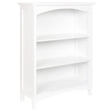 eHemco 3 Tier Bookcase with 2 Arched Supports, 40 Inches, White eHemco