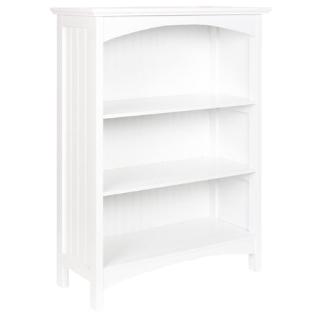 eHemco 3 Tier Bookcase with 2 Arched Supports, 40 Inches, White eHemco