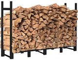 Khordin 8ft Firewood Rack Outdoor Adjustable Heavy Duty Wood Rack Fire Wood Holder for Indoor Storage Fireplace Metal Lumber Organizer Wood Stand Khordin