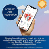 Brother SP-1 Sublimation Printer with Full CMYK 47ml Ink Set, 10 Dye-Sublimation Transfer Sheets & Artspira Design Software