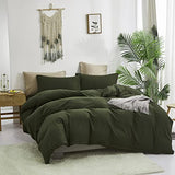 Luxlovery Army Green Comforter Set King Green Bedding Comforter Olive Blanket Quilts Minimalist Army Bedding Set Soft Breathable Blanket Quilts Comforter for King Bed Luxlovery
