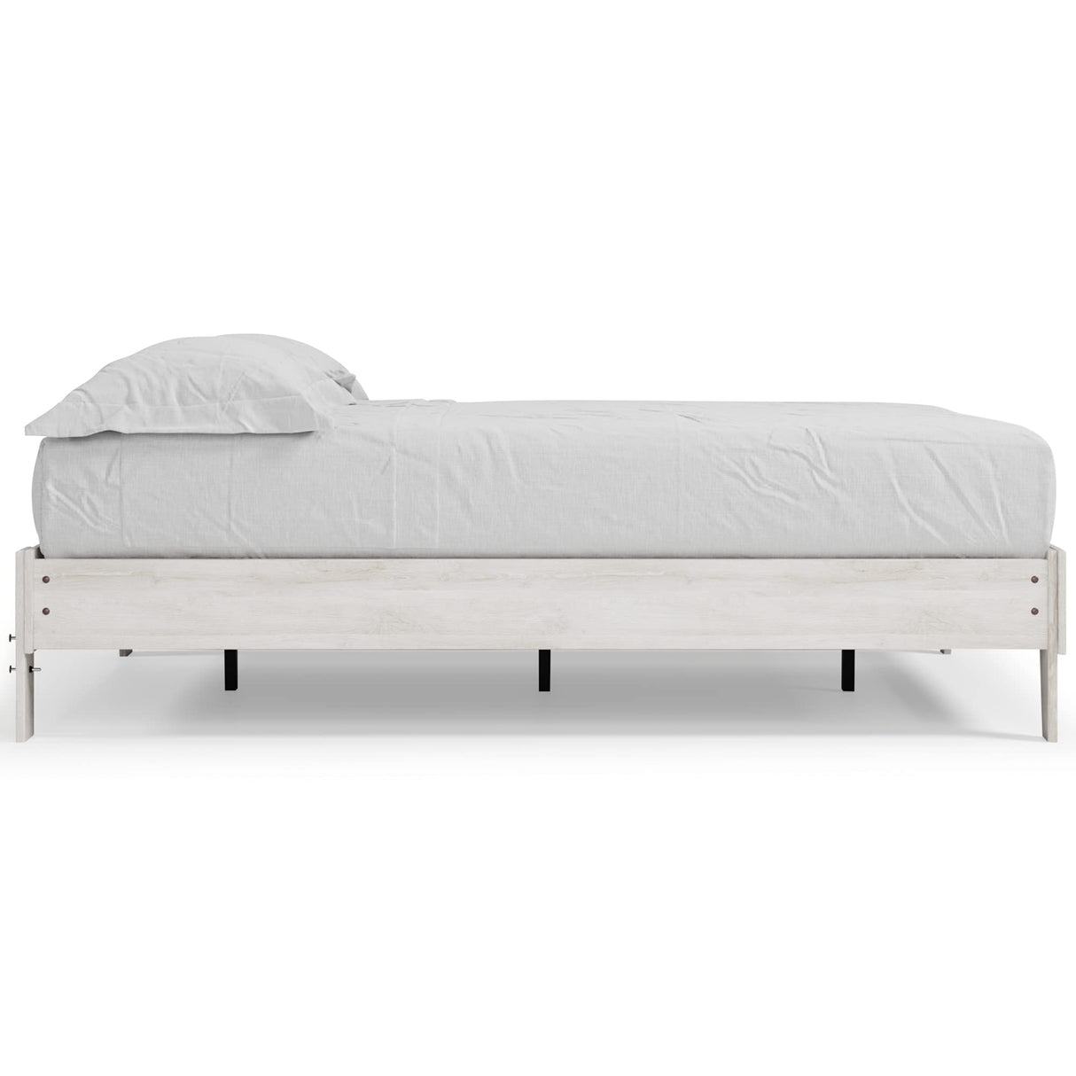 Signature Design by Ashley Shawburn Modern Farmhouse Platform Bed, Queen, Whitewash Signature Design by Ashley