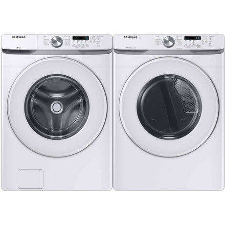 Samsung WF45T6000WPR White Front Load Laundry Package SAMSUNG