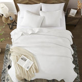 WRENSONGE White King Size Quilt Bedding Sets-3 Pieces Lightweight Bedspreads Summer Coverlet for All Season, Soft King Quilt Bedding Set with 2 Pillow Shams Suitable for Bed, Couch, Quilt Blanket WRENSONGE