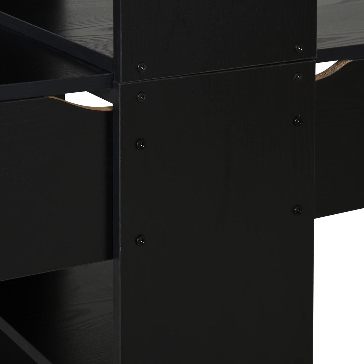 HOMCOM 88" Extra Long 2-Person Computer Desk with Storage Shelves Combo, Double Workstation Storage Study Writing Table for Home Office, Bookshelf, Black HOMCOM