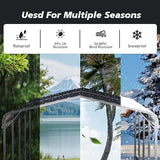 HOMPUS 10x20 FT Metal Carport, Enhanced Base Oversized Garage Carports, Heavy Duty Canopy with Galvanized Steel Roof, Outdoor Shelter Shade for Car, Boats and Tractors HOMPUS