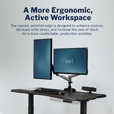 Vari Ergo 54x26 Electric Standing Desk – Height Adjustable Sit Stand VariDesk + Curved Waterfall Edge, 4 Memory Settings, Quick Assembly, Cable Management, 200 lb Capacity – Espresso (2 Boxes) Vari