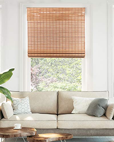 CHICOLOGY Bamboo Blinds , Shades Roman for Windows Window Home Patio & Shade 27"W X 64"H, Squirrel