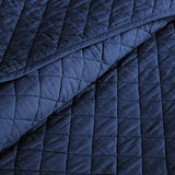 Lush Decor Ava Quilt Diamond Pattern Solid 3 Piece Oversized Bedding Blanket Bedspread Set - Full/Queen - Navy Lush Decor